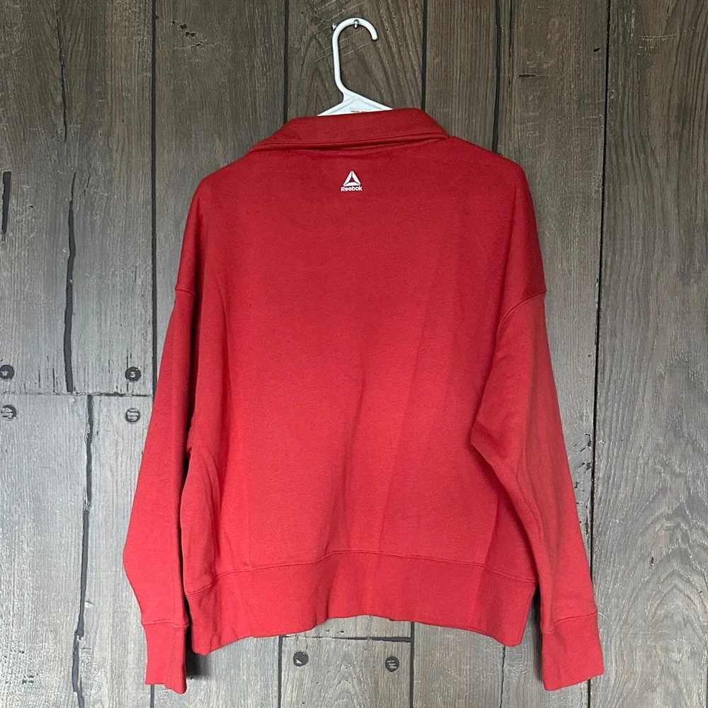 Reebok Bold Red Full-Zip Sweatshirt - Picture 3 of 4